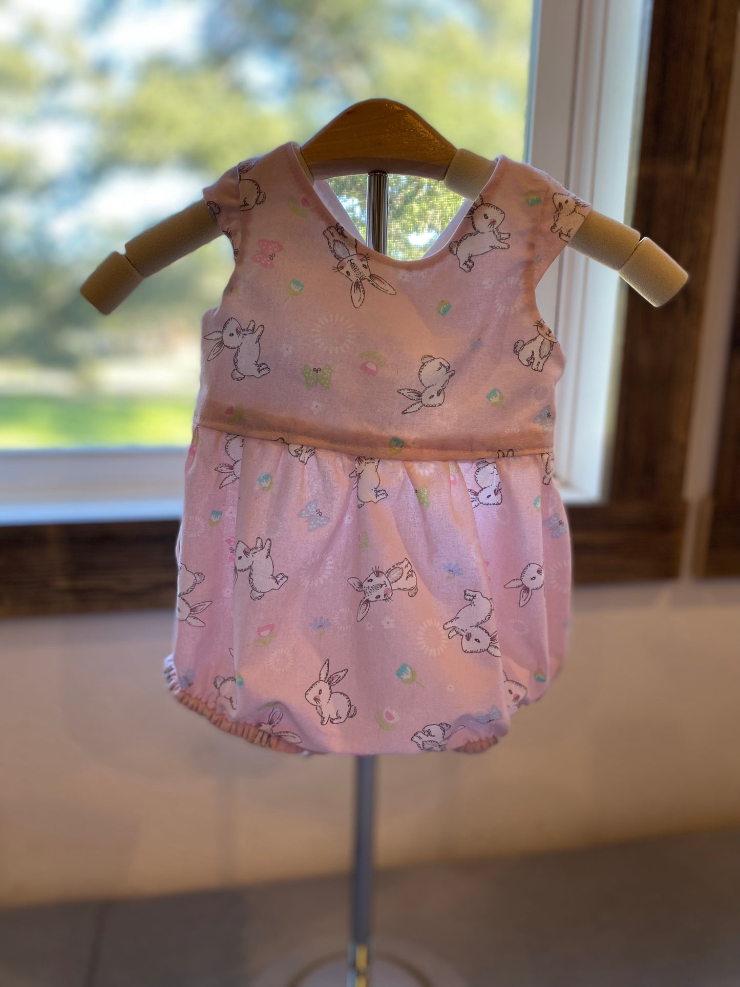 Pink Easter Bunny Romper (3M and 6M)