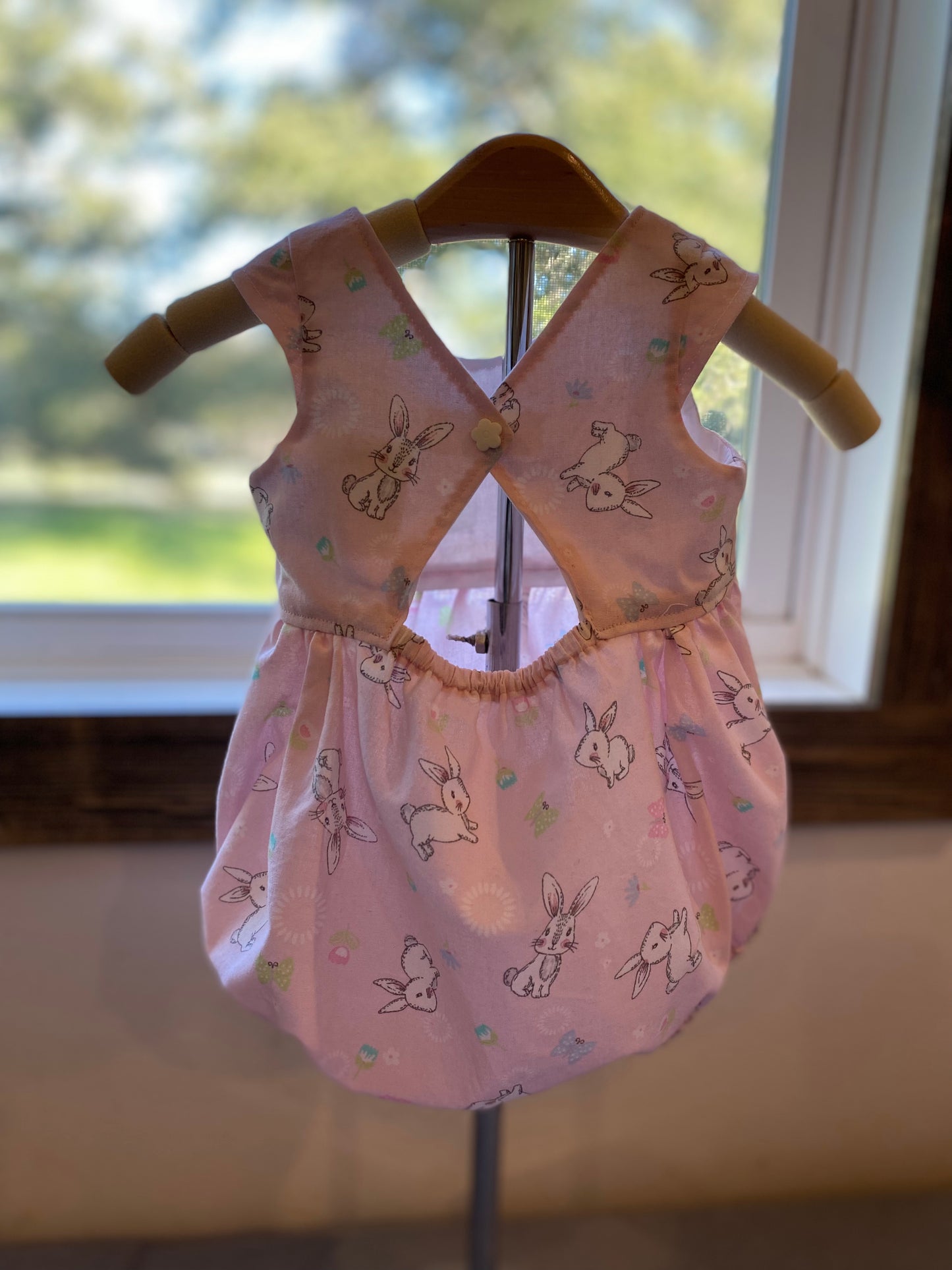 Pink Easter Bunny Romper (3M and 6M)