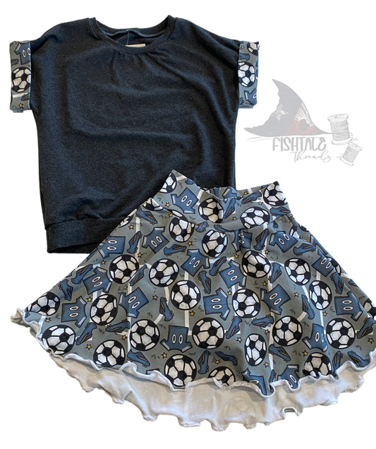 Soccer Set (4T top, 3T-6Y Skort)