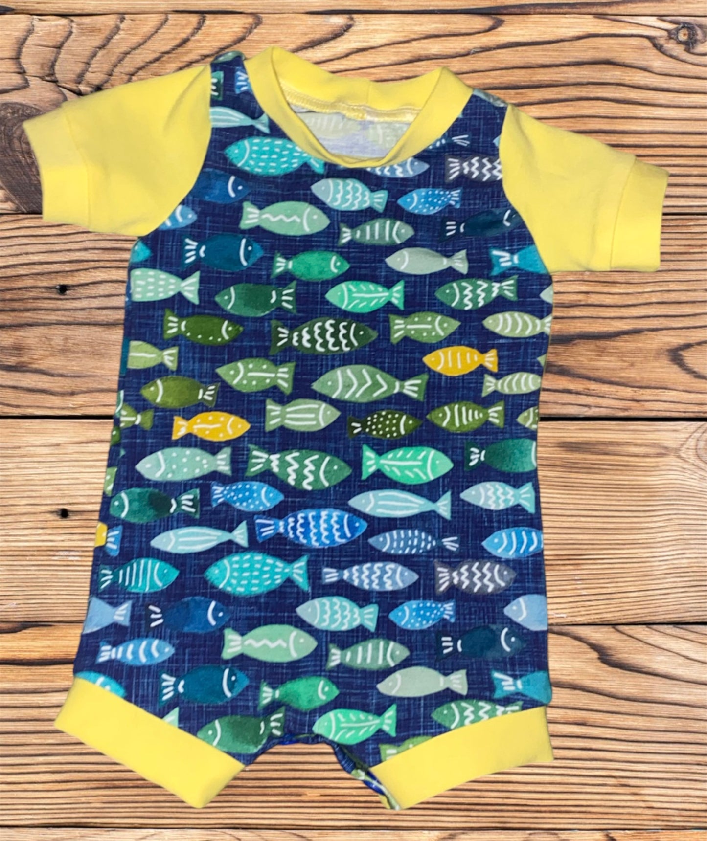 Here Fishy Romper (Newborn)