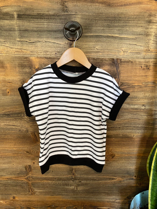 4T Black and White striped Dolman